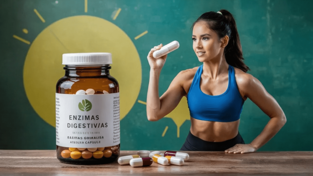 Enzimas digestivas complemento alimenticio salud digestiva